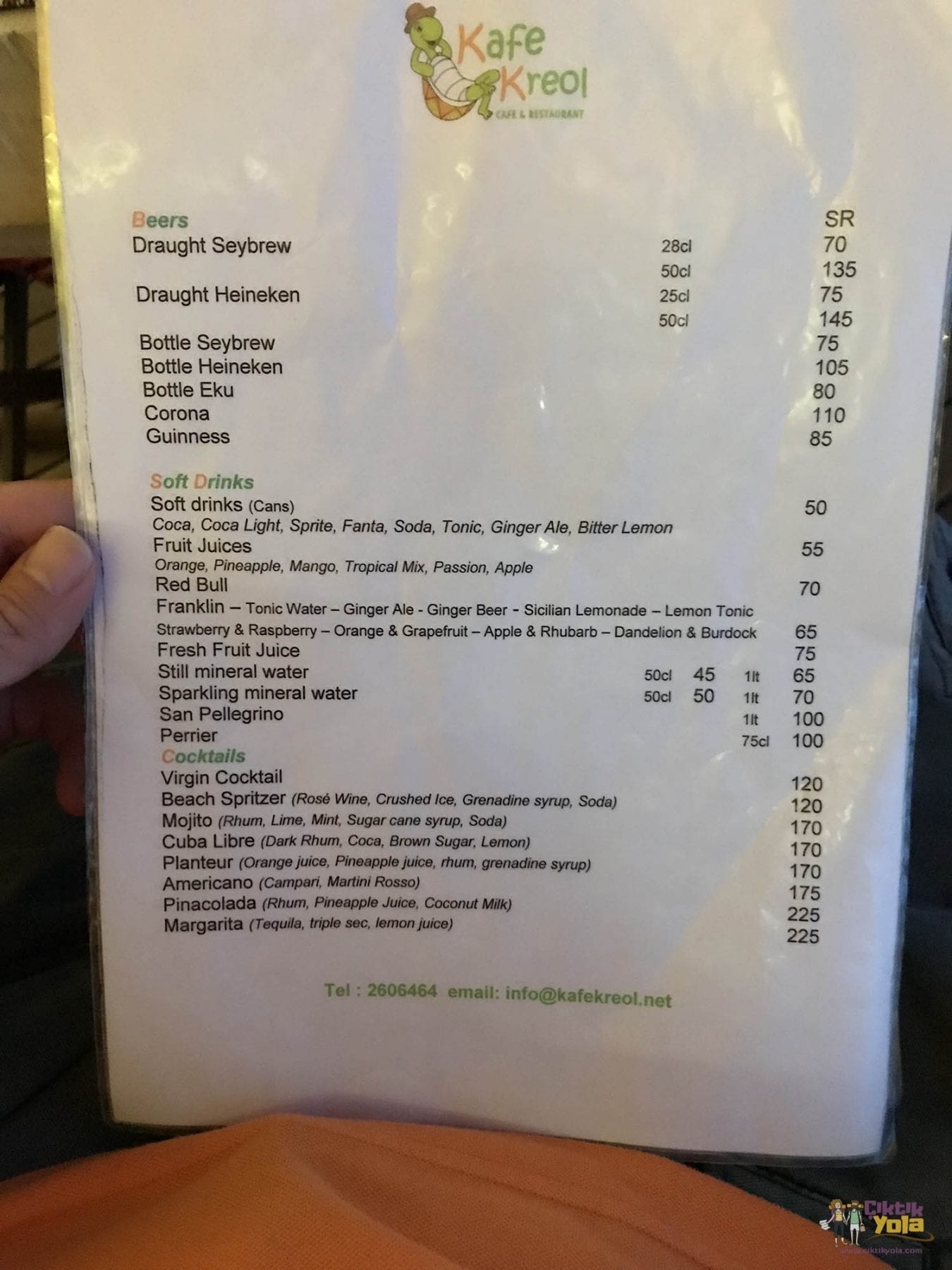 Kafe Kreol Menu