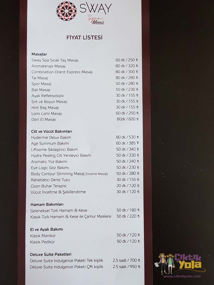 sway hotels spa