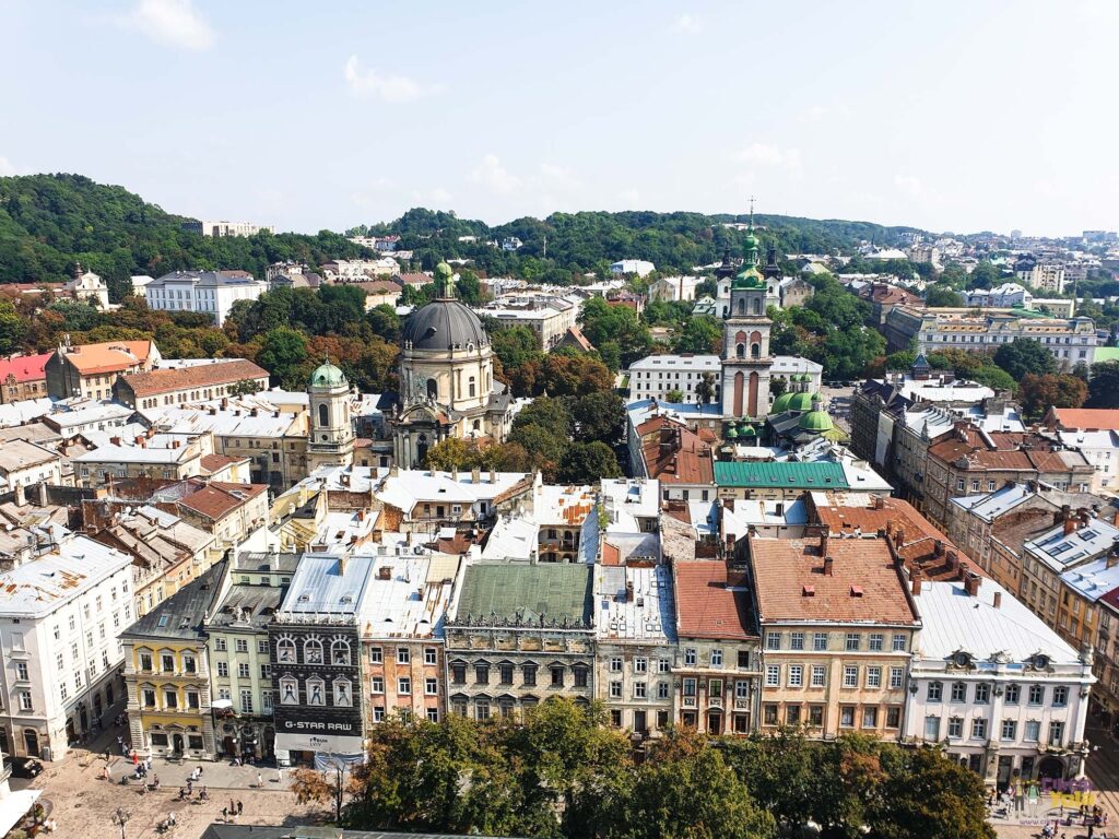Lviv Belediye Binası Kuşbakışı